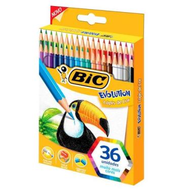 Imagem de Lapis De Cor Bic 36 Cores Evolution Sextavado Resistente Nfe