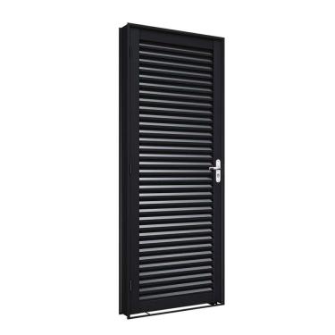 Imagem de Porta De Aço De Giro Laminada 215X86Cm Facilitá Lucasa Preto