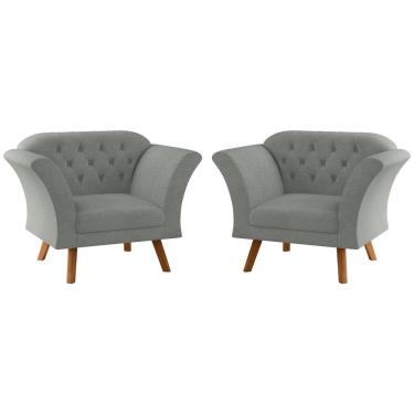 Imagem de Conjunto Poltrona Decorativa Roseira Linha Grafite