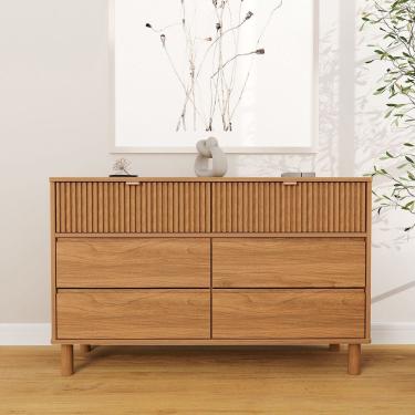 Imagem de Cômoda 6 Gavetas Oiti Cabecasa Madeiramadeira Marrom