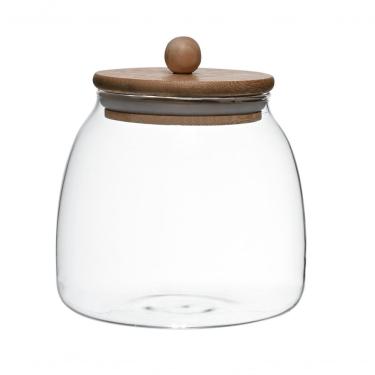 Imagem de Pote Vidro Tampa Bambu Ecokitchen 700 Ml Mimo Style Vd21048