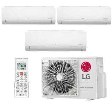 Imagem de Ar Condicionado Tri Split Inverter LG 21000 BTUs (9000 Hi Wall + 9000 