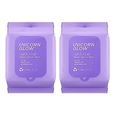 Imagem de UNICORN GLOW Lenços Demaquilantes Faciais - 2 Unidades [50 Unidades] Grandes Para Uso Diário Remover Maquiagem, Água Micelar, Carvão, Extrato De Aloe Vera E Vitamina E, Sem Álcool, Parabenos, Call I