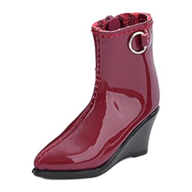 Imagem de Almencla 1:6 Boneco de ação, sapatos, boneca, fantasia, botas ocas, moda, mini, vestido feminino, modelo em miniatura para figuras femininas de 12 polegadas, Vermelho