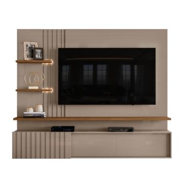 Imagem de Painel Bancada Suspensa Para Tv 60 Polegadas Atena - 7 Decor Fendi E Naturale