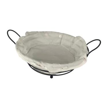 Imagem de DimyFew Cesta de pão de arame, tigela de servir, cestas de vegetais, recipiente de armazenamento para casa de fazenda, Preto