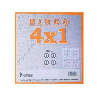 Imagem de Bloco Para Bingo Com 100 Folhas 4x1 Bingão Branco 6020 Tamoio