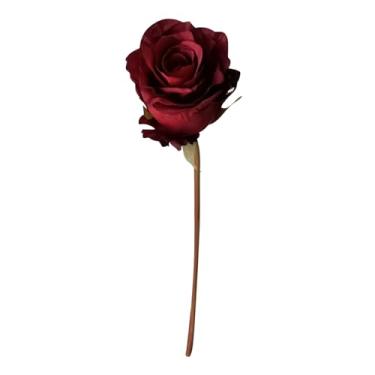 Imagem de Rosas Flores Artificiais - Plantas Falsas Realistas e Flores de Seda - Decoração Floral Longa Duração Para Jardim Casamentos Festas Mesas De Hotel