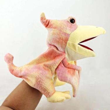 Imagem de Fantoche De Mão De Dinossauro Brinquedos De Pelúcia Triceratops Tirano