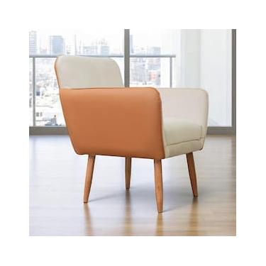 Imagem de Poltrona Conlflex Bélgica com Apoio de Braço Revestida em Tecido Linho