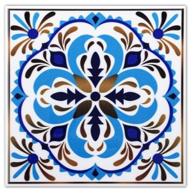 Imagem de DICOFUN 32 adesivos de azulejo marroquino para descascar e colar, 15 cm x 15 cm à prova d'água mandala em azulejos de parede (estilo 1)