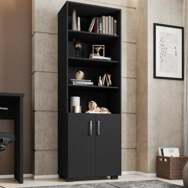 Imagem de Livreiro Multiuso Com Portas Samara Preto