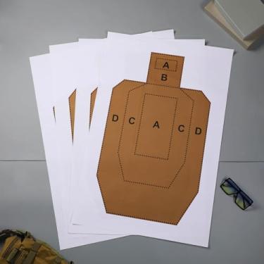 Imagem de AmazingSpark Pacote com 50 alvos de papel para tiro de 58,4 cm x 89 cm Silhouette Tactical Paper Target USPSA/IPSC Targets for Training Competition Torso for Shooting Range Practice Competitions