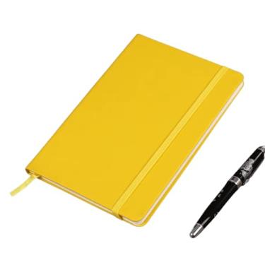 Imagem de Caderno Capa Dura - Estudantes Couro Pu, Amarelo