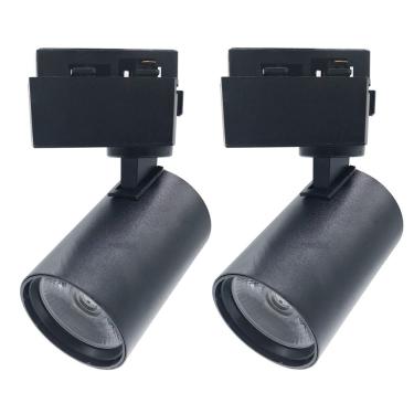 Imagem de 2x Spot Led Trilho Eletrificado Preto 7w Branco Neutra 4000k
