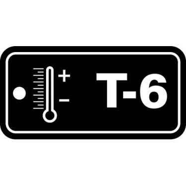 Imagem de Accuform TDF806VPE Plastic "T-6 Thermal" Etiqueta padrão de fonte de energia, 3,5 cm L x 7,6 cm C, branco em preto