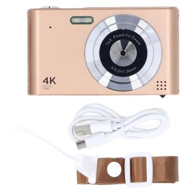 Imagem de Câmera Digital 4K HD Digital 16x Zoom 48MP Câmera CCD portátil com lanterna LED AF Auto Focus CCD Câmera para fotografia VLOGGING VLOGGE (Dourado)