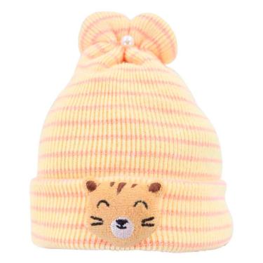 Imagem de Touca Gorro Infantil Amarela Tigre Tamanho Único