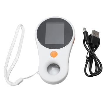 Imagem de Micro -microscópio com 8 LEDs 2MP Focus focal foco 2,0 polegadas IPS Tela colorida 500x Vidro de lupa portátil portátil (Branco)