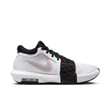 Imagem de Nike Tênis masculino com cadarço LEBRON WITNESS VIII, BRANCO/PRETO-UNIV VERMELHO, 43 BR