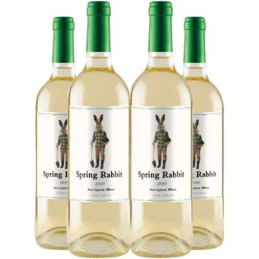 Imagem de Vinho Branco Spring Rabbit Sauvignon Blanc 750ml Kit 4 Garrafas 750ml