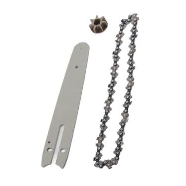Imagem de Conjunto de corrente de motosserra de aço, placa de 186 mm, corrente de 230 mm, adequado para mini motosserra elétrica, serra elétrica portátil