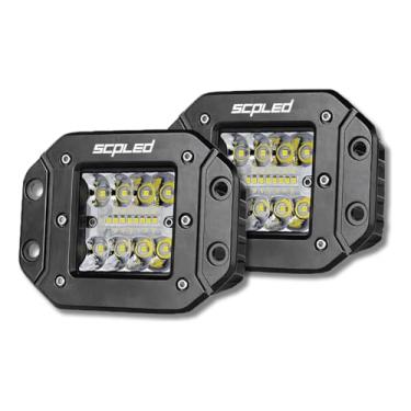 Imagem de Par Farol De Milha 18 Led Por Lâmpada 96w Embutir 12/24v Ré Para-choque Carro