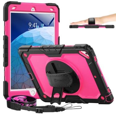 Imagem de Timecity Capa para iPad Air 3/Pro de 10,5 polegadas, suporte giratório de 360°, suporte para lápis, à prova de choque com protetor de tela e alça de ombro - capa de proteção resistente para iPad Air