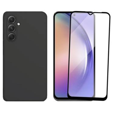 Imagem de Película de Vidro 3D e Capa Capinha Preta Para Galaxy A54