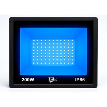 Imagem de Refletor Holofote Led 200W Luz Azul A Prova D' Agua Bivolt Uso Externo - IP66