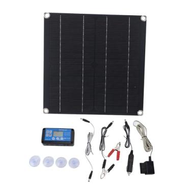 Imagem de Controlador de carga solar à prova d'água portátil com carregador OBD Painel solar preto de 80w para carregamento de carros Conversão de energia eficiente de energia durável