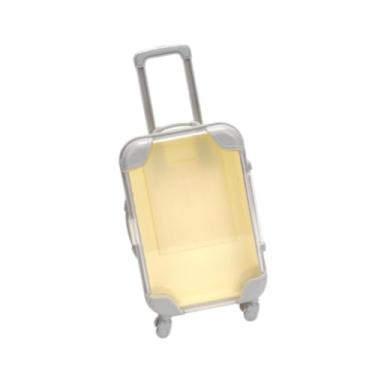 Imagem de Esquirla Mini mala para casa de bonecas, acessórios para festa, caixa de lembrancinhas, porta-cílios compacto e fofo, caixa de armazenamento de bagagem para, Amarelo