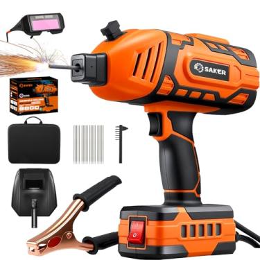 Imagem de Saker Máquina de solda portátil, máquina de solda 110 V com inversor IGBT 5 ajuste de corrente variável, máquina de solda elétrica portátil, serve para hastes de fio de 3/81.3 cm (laranja)
