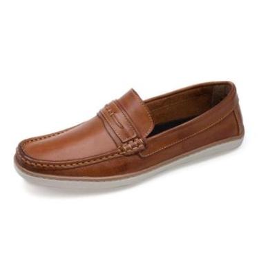 Imagem de Mocassim Casual Sândalo Couro Bambú 548002-Masculino