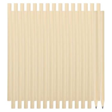 Imagem de PATIKIL Lápis redondos de madeira a granel, pacote com 30 lápis de grafite HB design de ponta dupla para material de escritório, materiais de desenho de arte de marcação de engenharia, marrom