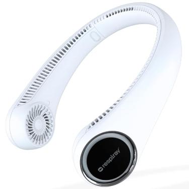 Imagem de Respiray Ventilador de pescoço portátil, 3 velocidades, vida útil da bateria de 17 horas, ventilador de resfriamento pessoal sem pás sem mãos (branco)