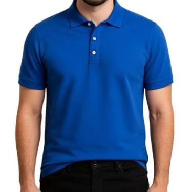 Imagem de Camisa Polo Masculina Manga Curta Clássica com Gola e Botões Conforto e Estilo-Masculino