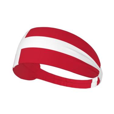 Imagem de Bandanas de corrida com bandeira da Dinamarca para homens e mulheres, faixas esportivas para basquete, tênis, ioga, treino, faixa de cabelo elástica antiderrapante