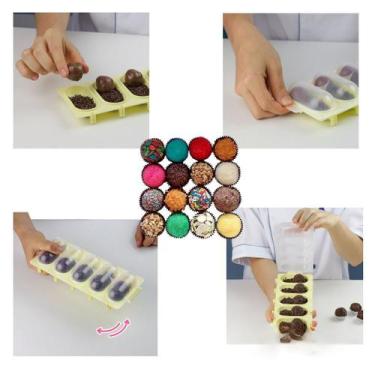 Imagem de Boleador Chocalho Maquina Manual de Enrolar doces Brigadeiro beijinho 