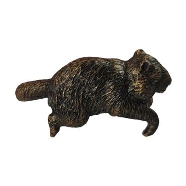 Imagem de IEUDNS Estatueta de animal de jardim, ornamento de mesa para gramado, escultura em miniatura para cerca, área externa, flores, canteiros e quintal, Hamster