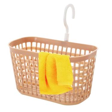 Imagem de Cesta de organizadores de armazenamento de malha | Organizador de armazenamento de malha respirável com gancho de rotação de 360 ° | Bandeja de organizador de funções de drenagem para suprimentos domé