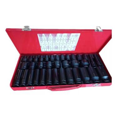 Imagem de Jogo De Soquete De Impacto 1/2 35pcs 8mm a 32mm Curto e Longo - SOQUET