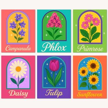 Imagem de Bougimal Kit de pintura por números para iniciantes, 28 cm L x 35,5 cm C 1 conjunto de tinta acrílica DIY em tela sem moldura na caixa, kits de pintura por números para decoração de casa e presente de