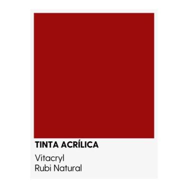 Imagem de Tinta Emborrachada Acetinada Vermelhos - Vitacryl, Rubi Natural, 3,6 l