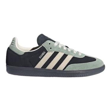 Imagem de adidas Samba OG Tênis feminino estilo de vida (preto central/alumínio/verde prata), Core Black/Alumina/Silver Green, 35