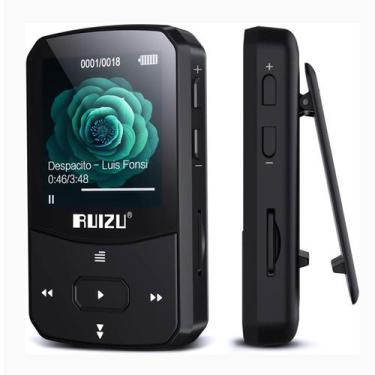 Imagem de Leitor MP3 RUIZU 64GB com Bluetooth 5.3, gravador de voz preto