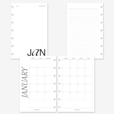 Imagem de MAY PAPER CO. Recarga de planejador mensal clássico 2026, agenda mensal em duas páginas, para mini notebook HP de 7 discos, 4,6 x 7 (meses separáveis, início de segunda-feira)