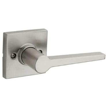 Imagem de Kwikset Safelock SL7000DALSQT-15 Maçaneta Daylon com acabamento quadrado rosa meio níquel acetinado