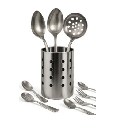 Imagem de Escorredor de Talheres Porta Talheres Suporte Premium Aço Inox Elegante e Prático Linha Premium M5 Armarinhos