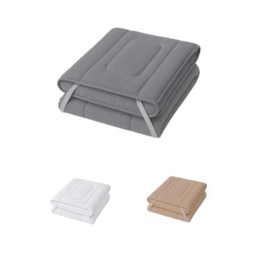 Imagem de Pillow Top Protetor de Colchão 400 Fios Super Macio (Cinza, Casal)